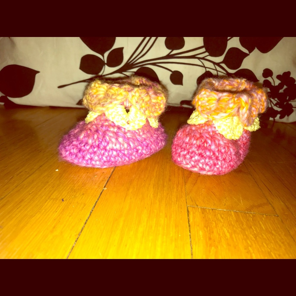 3-6 months hand made booties